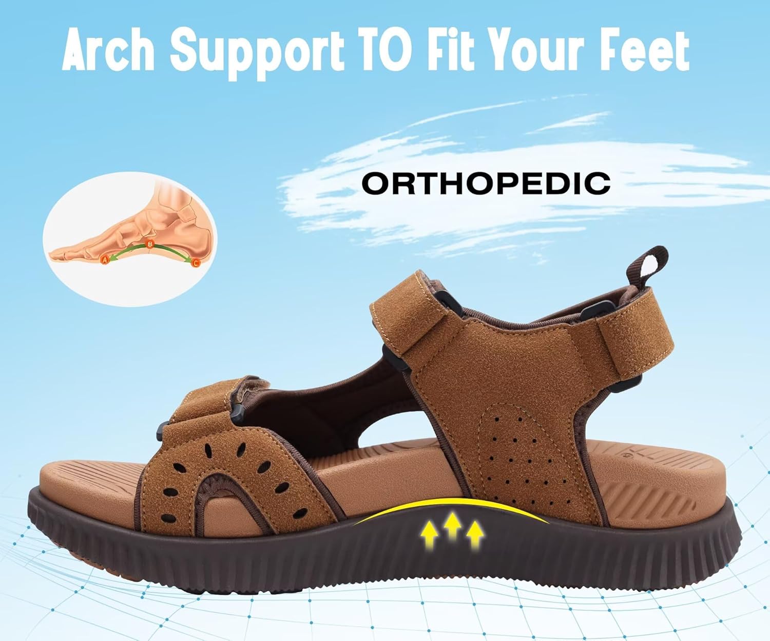 Thumbnail 4 de KuaiLu mens sandals with arch support 6mm