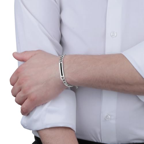 Thumbnail 1 de Sector No Limits Bracciale Uomo Collezione BASIC – Acciaio, Smalto e Pelle, 22 cm (SZS40)