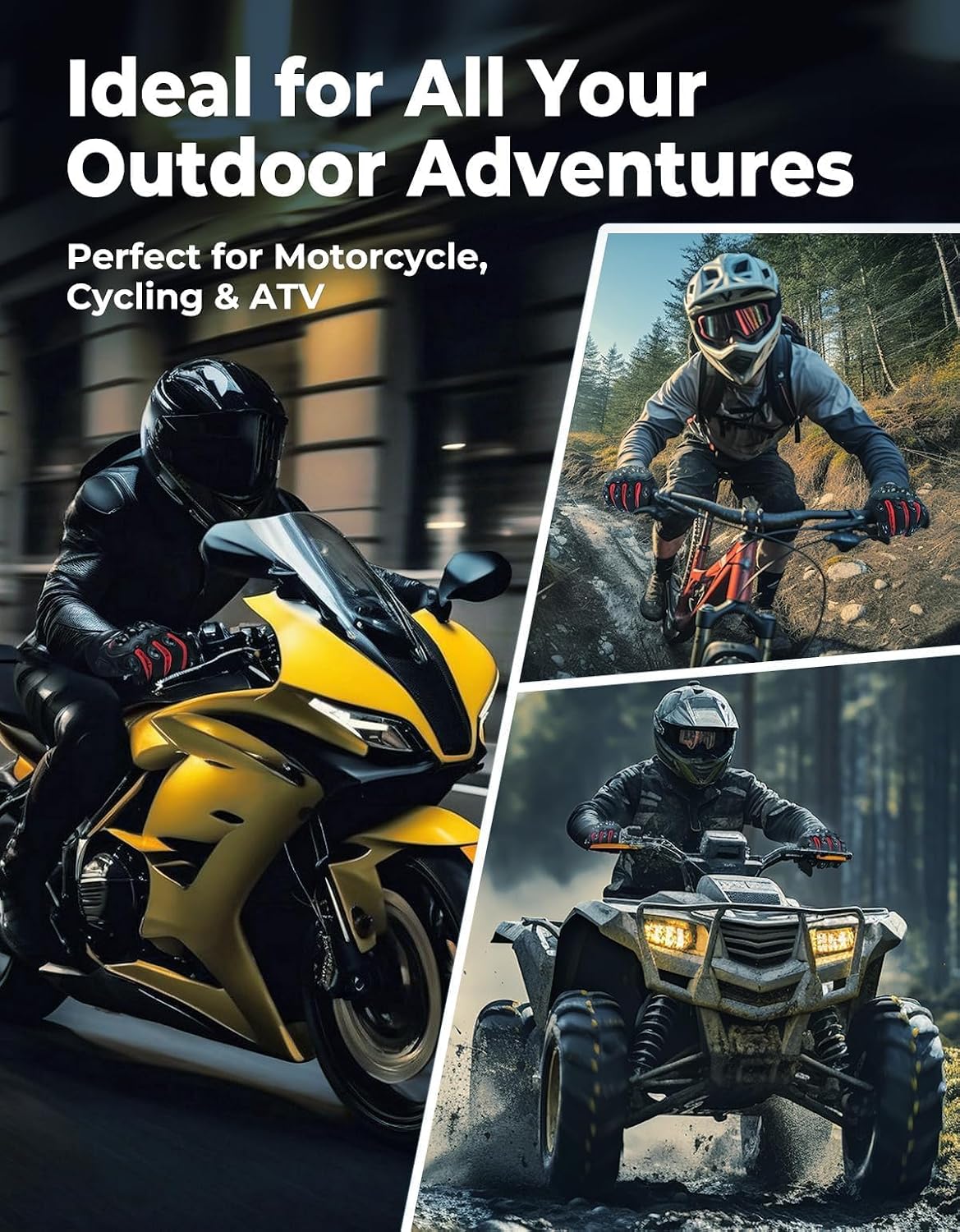 Thumbnail 5 de KEMIMOTO Motorcycle Gloves for Men — Touchscreen Compatible, Abrasion-Resistant Palm
