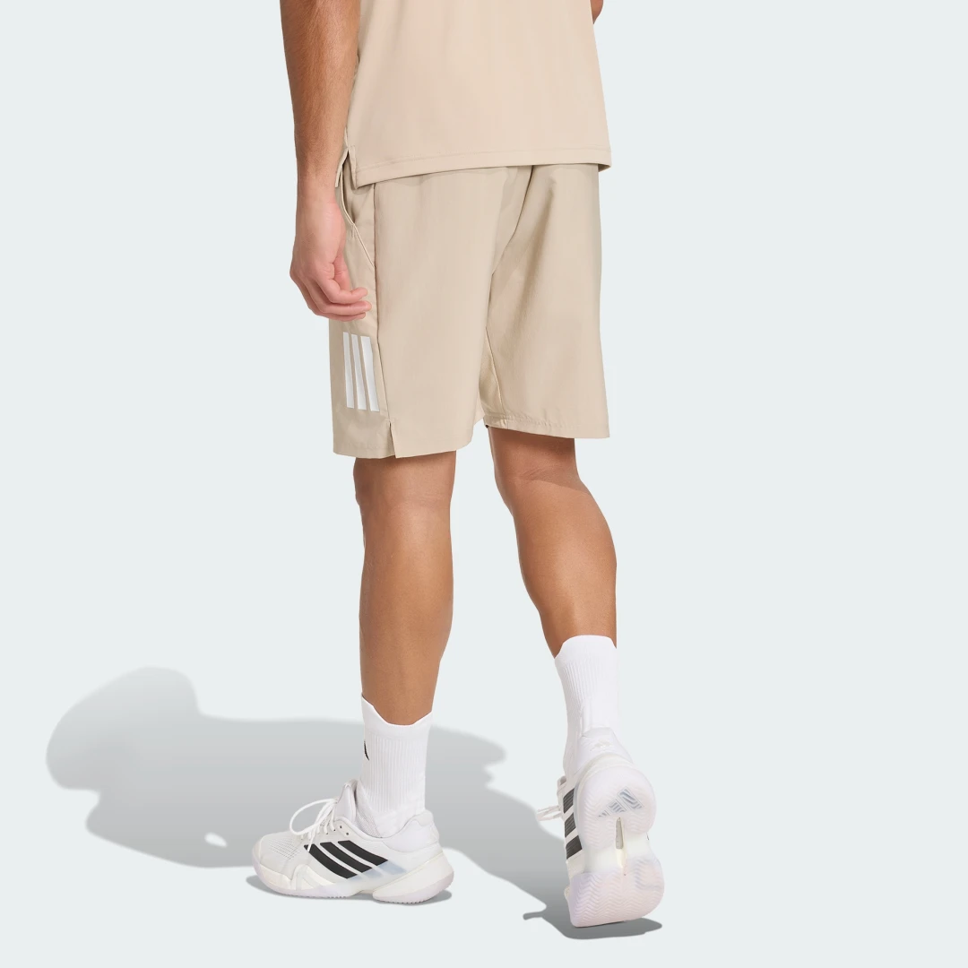 Detalle de Pantalón corto Club Tennis Climacool 3 bandas de Adidas – beige