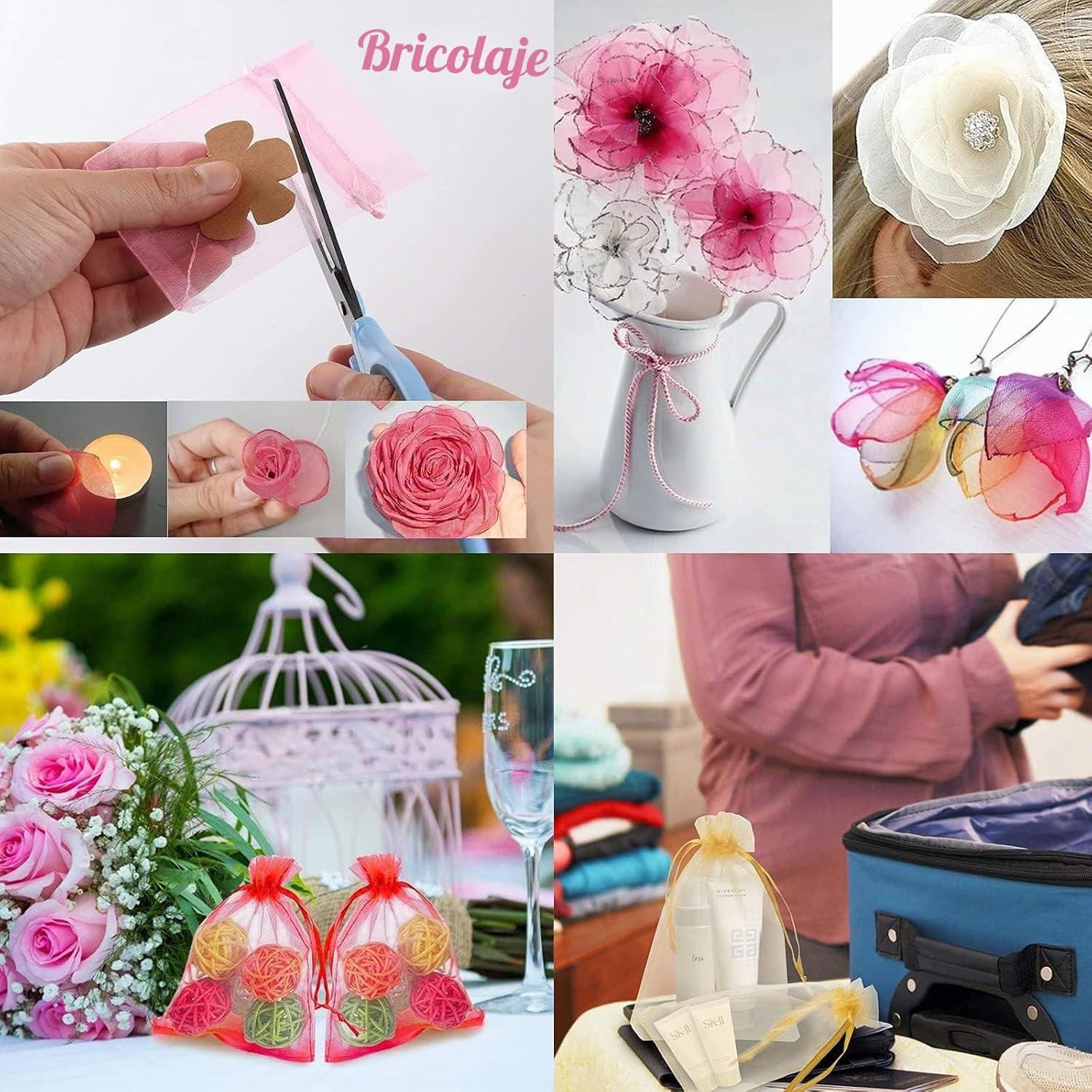 Thumbnail 6 de Carehabi 100 bolsas de organza 10 x 15 cm