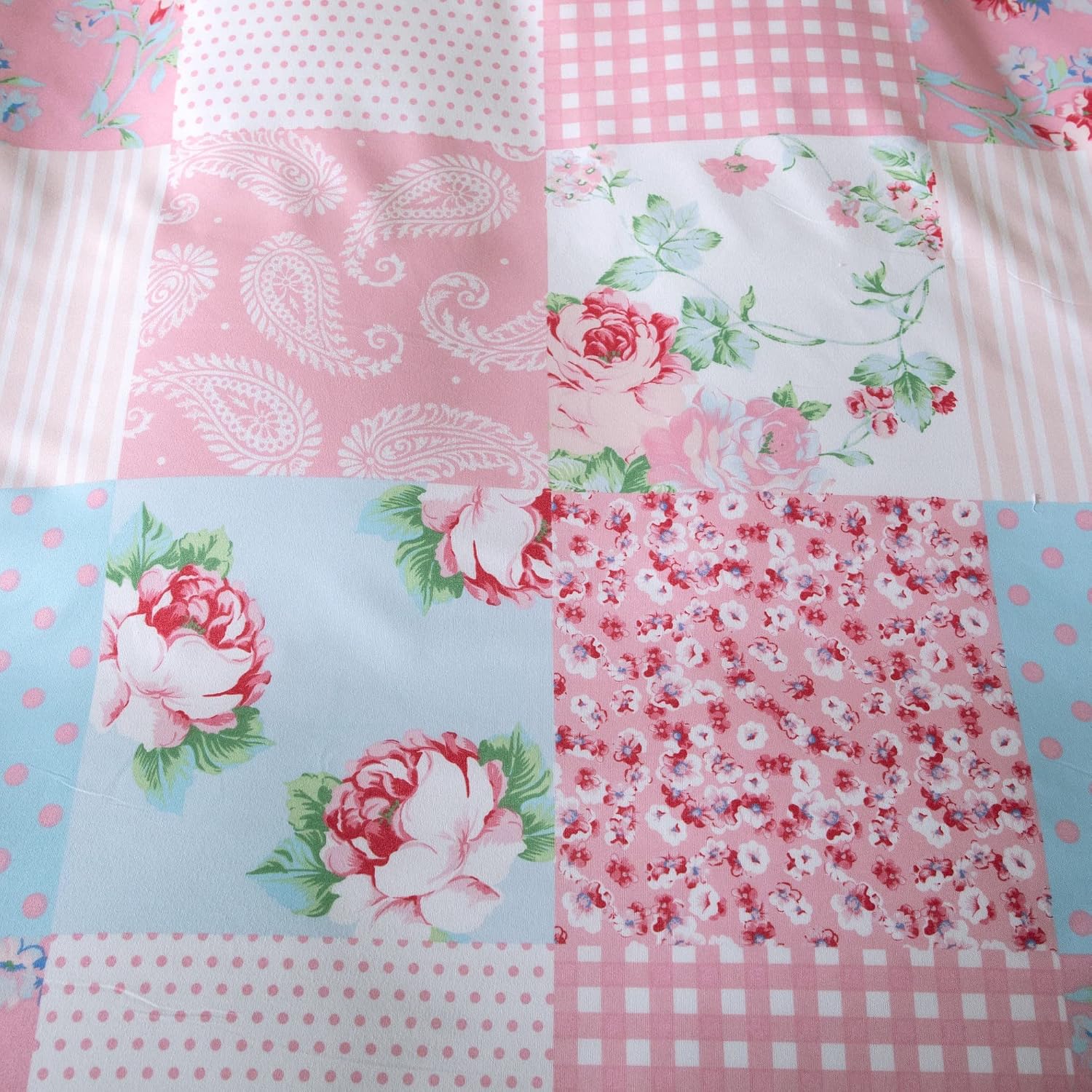 Detalle 2 de Prime Linens Duvet Cover Set 4 Pcs – Brushed Microfibre, Floral Pink (Double)