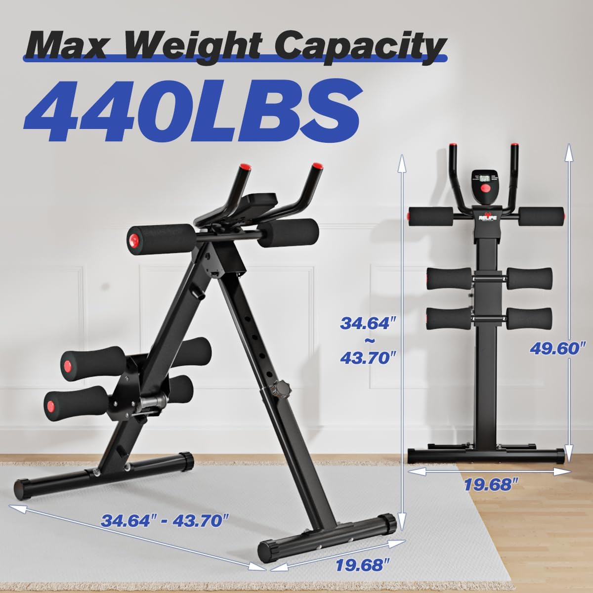 Thumbnail 6 de RELIFE REBUILD YOUR LIFE AB Adjustable Ab Trainer 440 lbs 💪