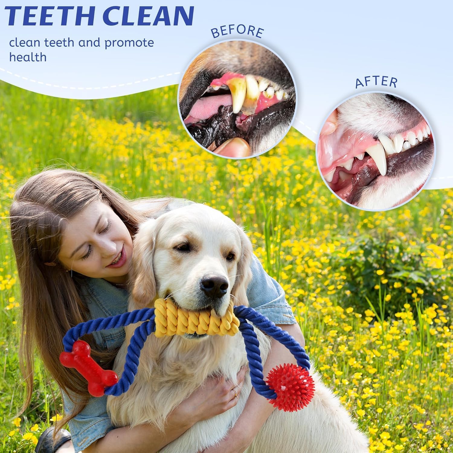 Detalle de Dog rope toy 43cm for aggressive chewers