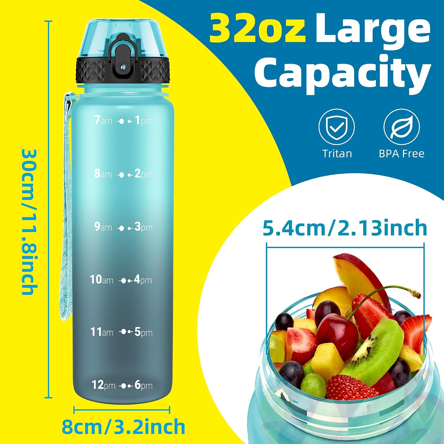 Detalle 1 de OLDLEY Sports Water Bottle 1L with Straw