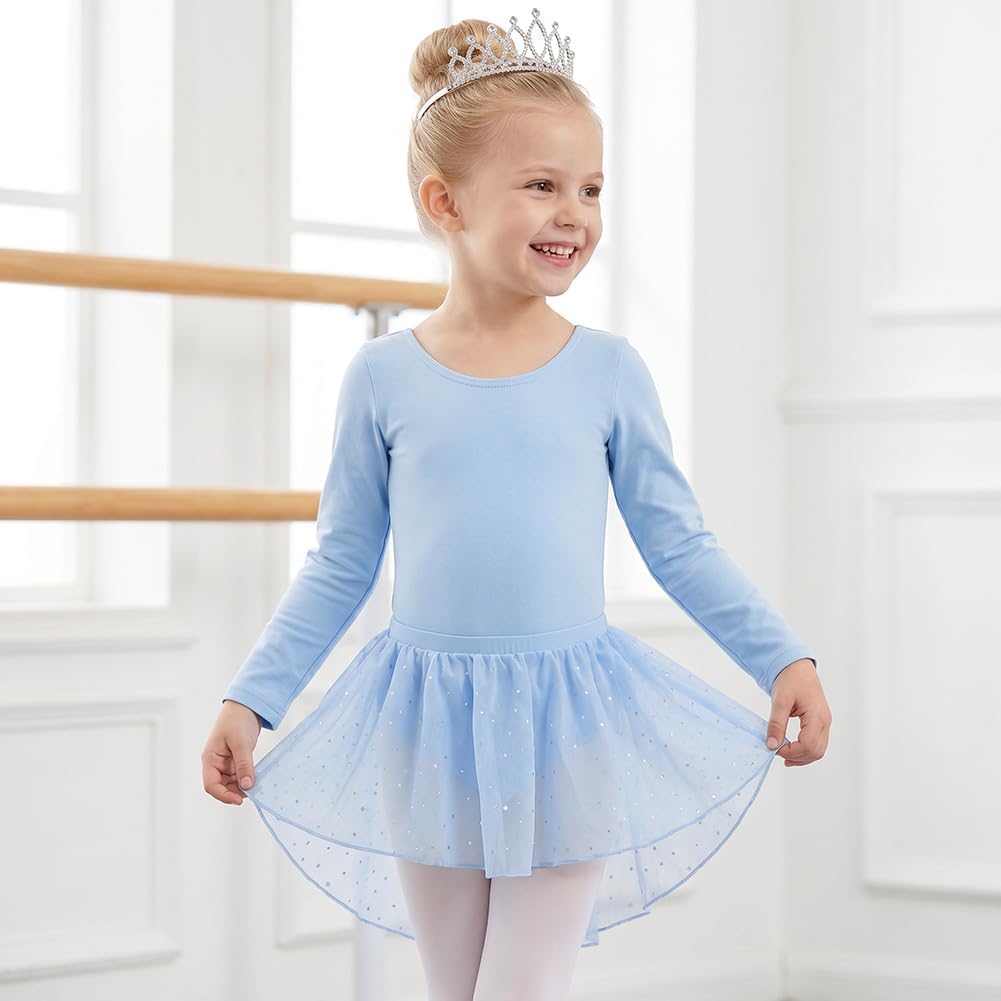 Thumbnail 4 de AOOWU 5773683 Girls’ Two-Piece Ballet Leotard with Sequin Tulle Skirt