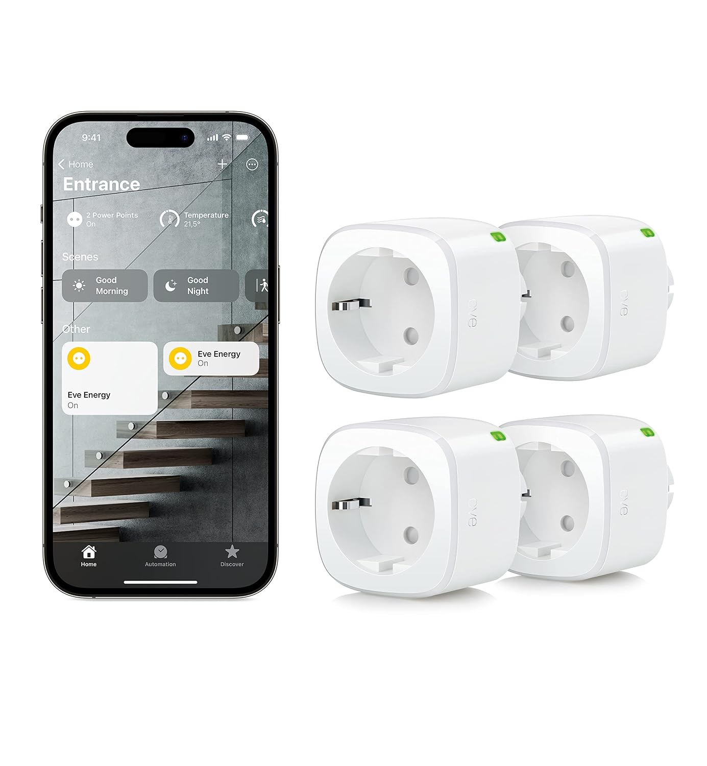 Detalle de Eve Energy 4er Set smarte Steckdose 🔌