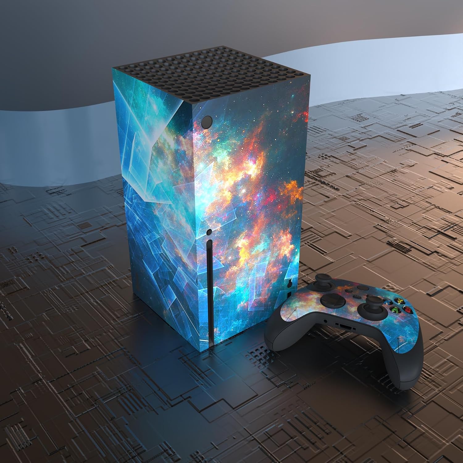 Detalle 2 de PlayVital Galaxy Rift Custom Vinyl Skins for Xbox Series X