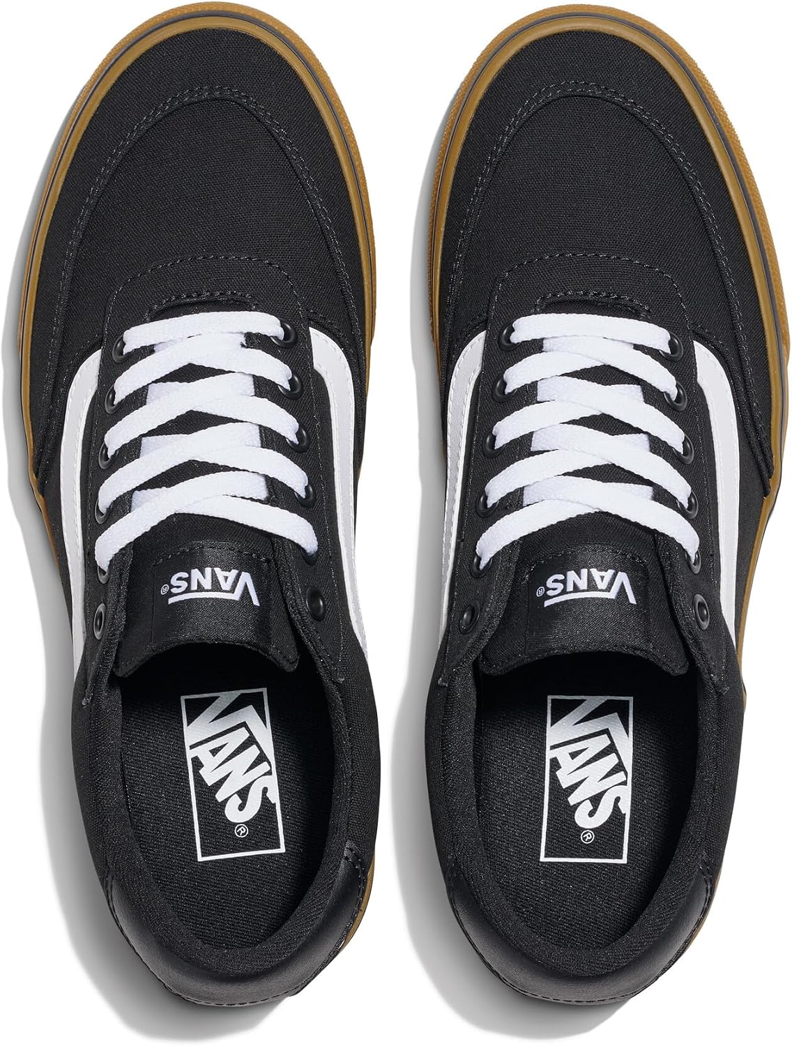 Detalle de Vans Homme Brooklyn LS Zapatilla Black and Gum (42 EU) – Zapatillas de lona estilo atemporal