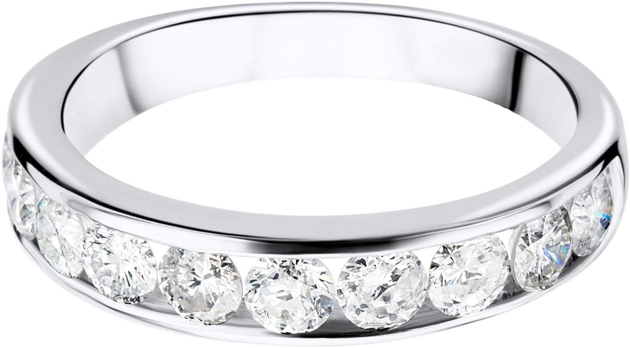 Detalle de Anello da donna Orovi Eternity in oro bianco 9K con diamanti 1,0 ct – 375