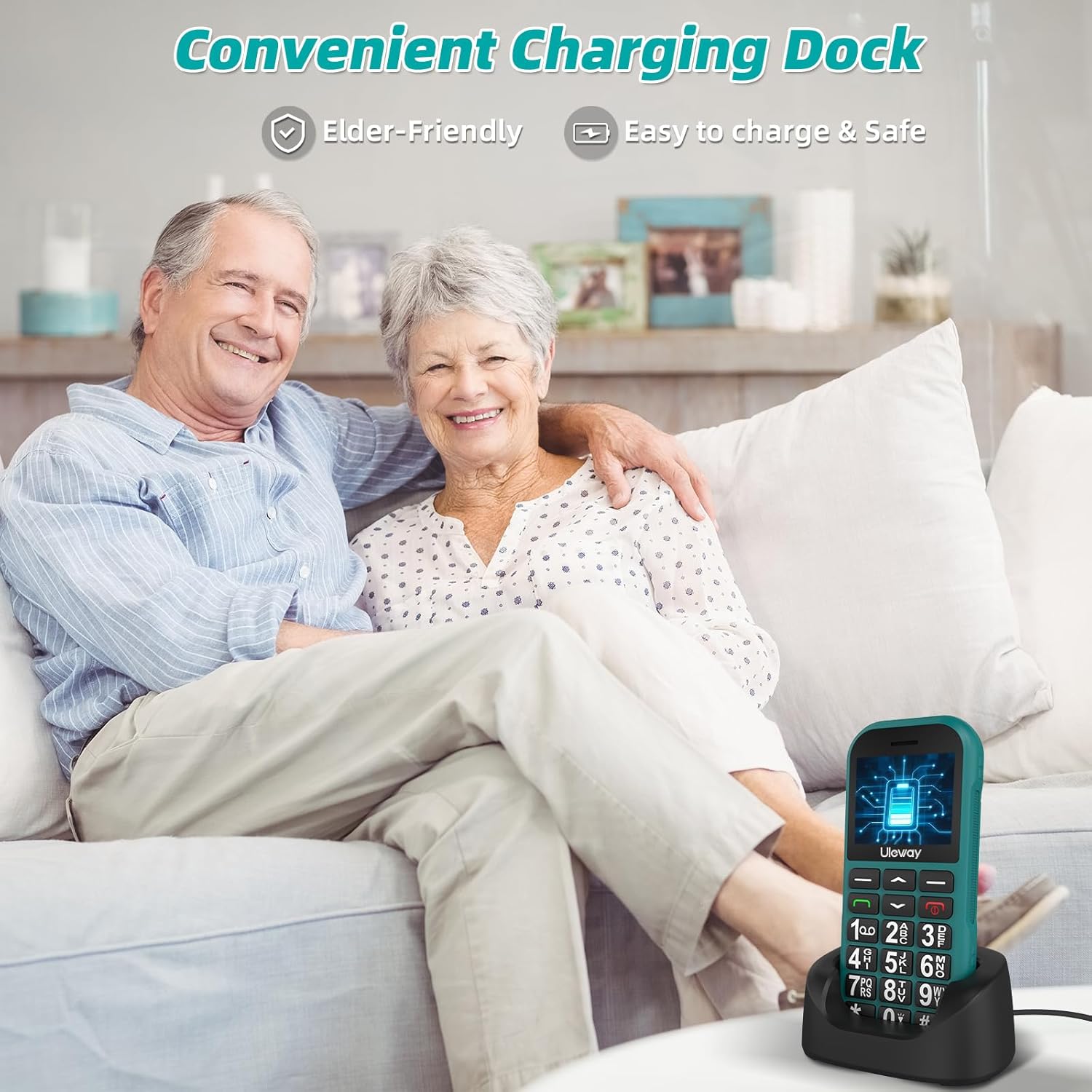 Thumbnail 5 de CHAKEYAKE Big Button Mobile Phone for Elderly (T190) – 4G SIM-Free Senior Phone with SOS Button