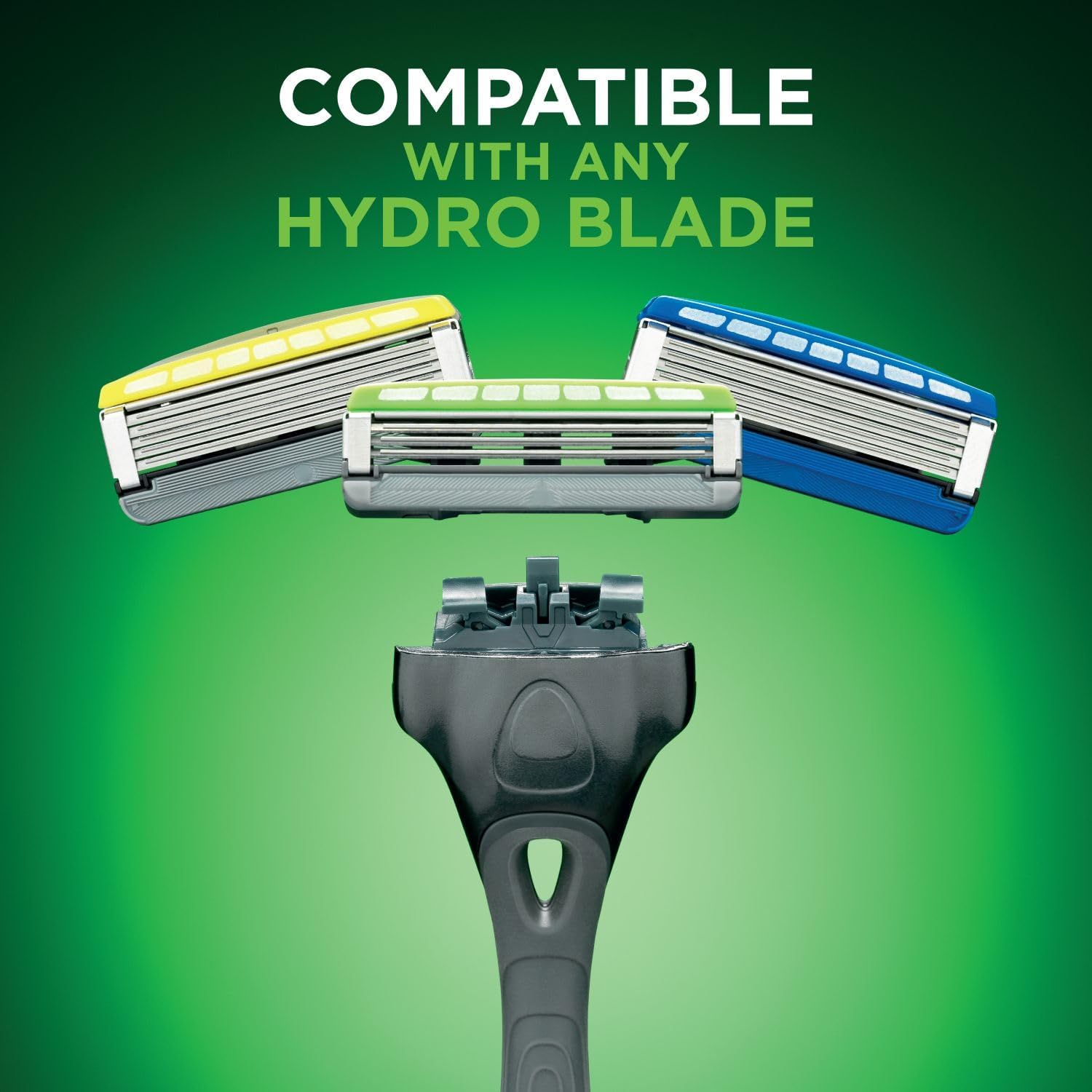 Detalle de Wilkinson Sword Hydro 3 Razor for Men with Carbon-Coated Blades, Hydrating Gel & Skin Guards – 5 Refills