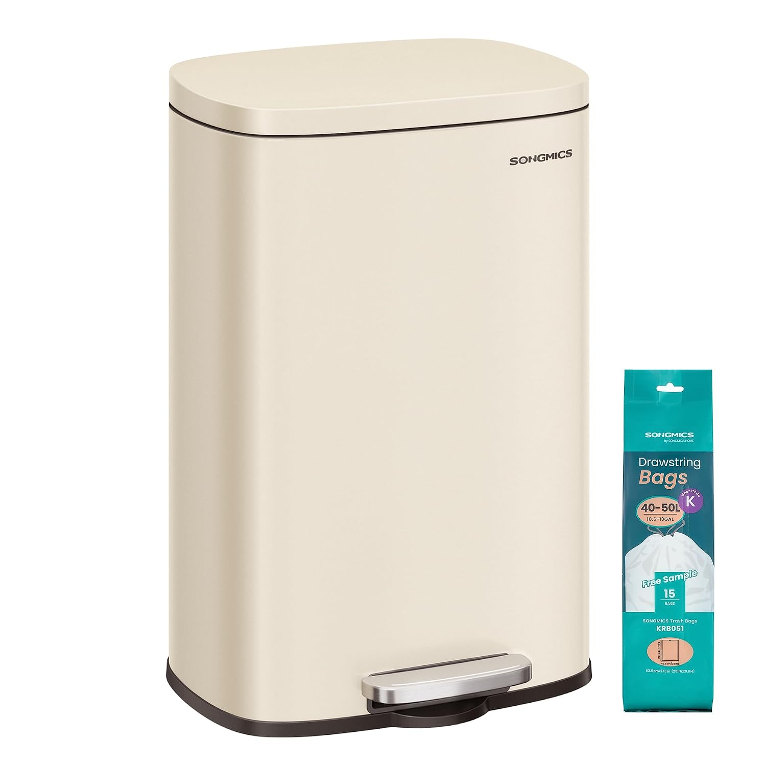 SONGMICS Poubelle cuisine 50 L