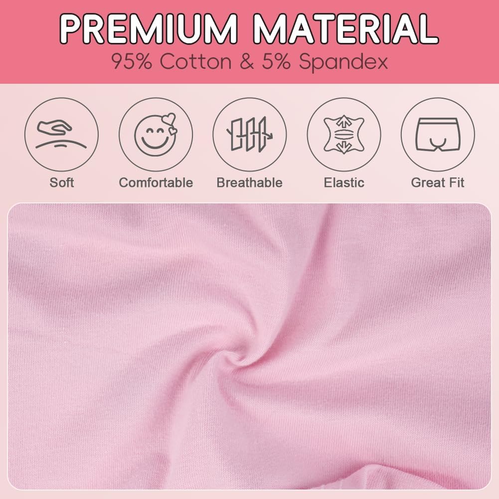 Detalle de HAGOT Mädchen Unterhosen aus Baumwolle (Boxershorts/Pantys), 95 % Baumwolle & 5 % Elasthan – 12er Pack