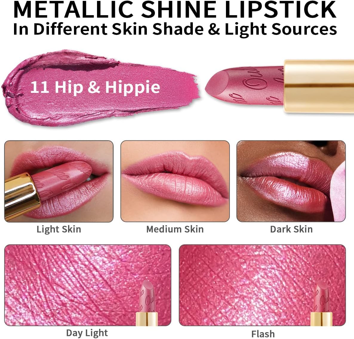 Thumbnail 3 de Oulac Rossetto Metallizzato Lucido Rosa 11