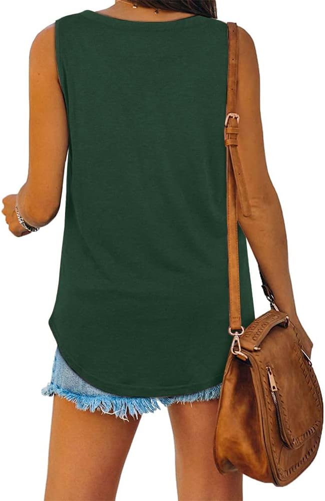 Thumbnail 3 de iChunhua Ladies Summer Vest Tank Tops: Scoop Neck, Loose Fit, Sleeveless Shirt