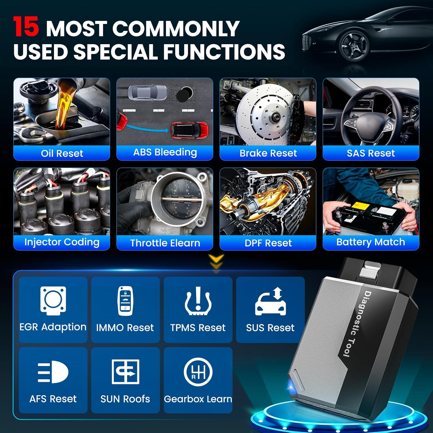 Detalle 2 de KINGBOLEN Ediag Elite OBD2 Bluetooth Scanner