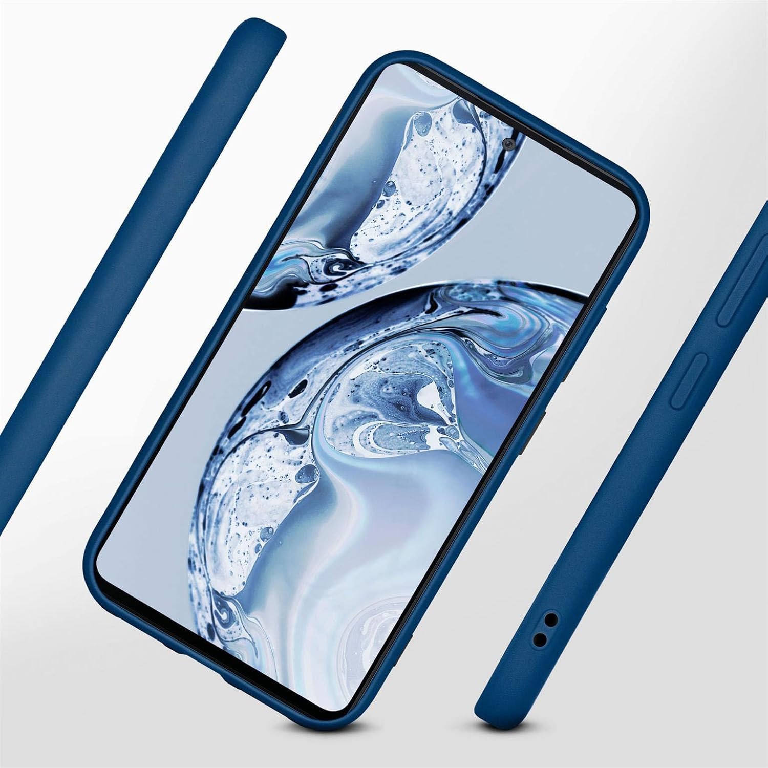 Thumbnail 1 de ONEFLOW Coque de protection souple pour Samsung Galaxy A53 5G – Silicone bleu, double couche et protection écran & appareil photo