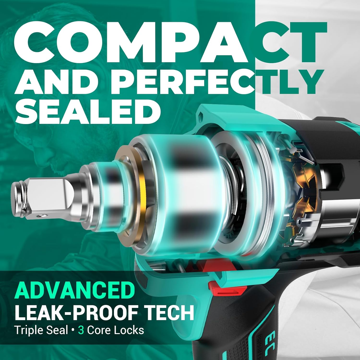 Thumbnail 6 de DCA 20V Brushless Impact Wrench Cordless (ADPB520) – 682Nm max torque, 1/2in hog ring