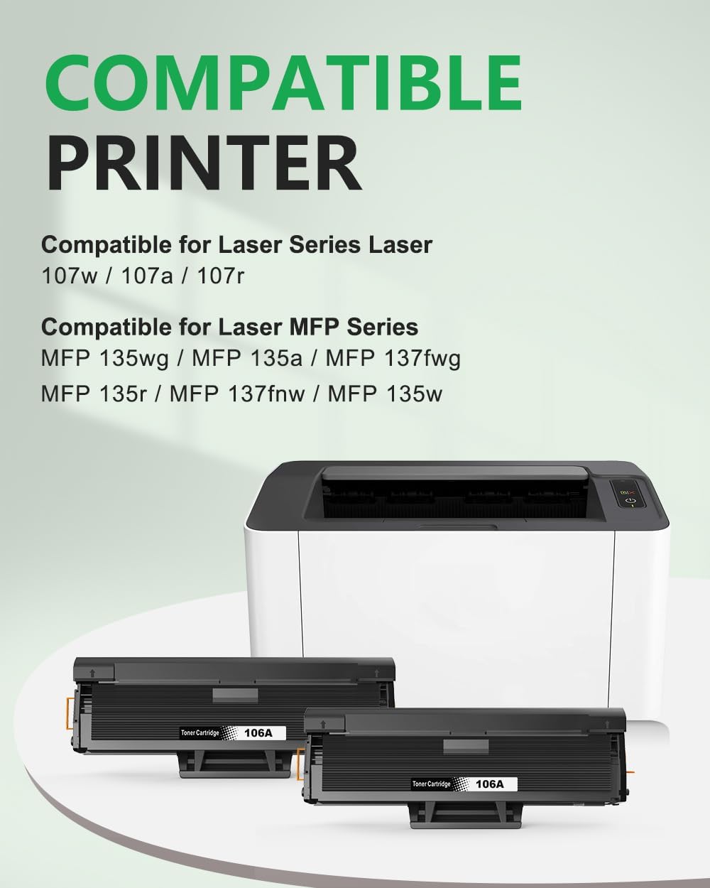 Thumbnail 2 de Colorfly 106A W1106A toner compatibile con chip (confezione 2) nero