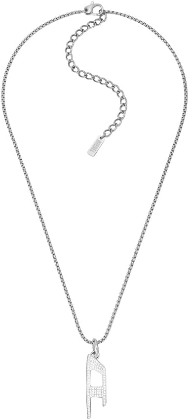 Thumbnail 6 de Diesel Collier pour homme en acier inoxydable avec fermoir mousqueton – finition brossée