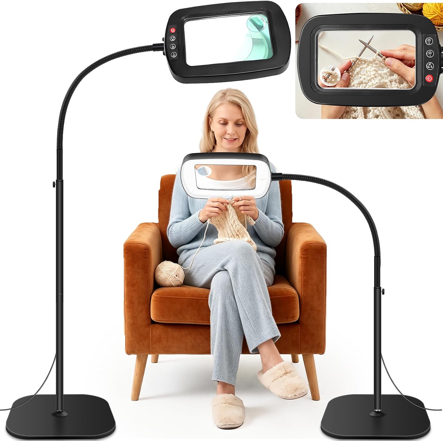 Detalle de Floor Magnifying Lamp with 6-Inch Viewing Window