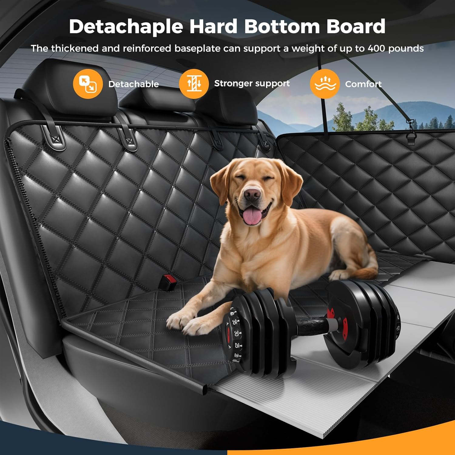 Detalle de Dog Car Seat Cover, 400 lb Capacity