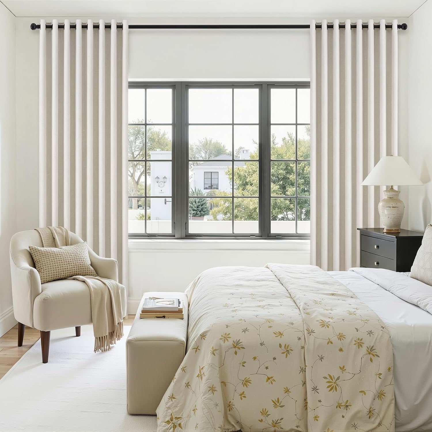 Thumbnail 6 de Drapenova Blackout Curtains, Linen-Blend Grommet Panels, 52W x 102L