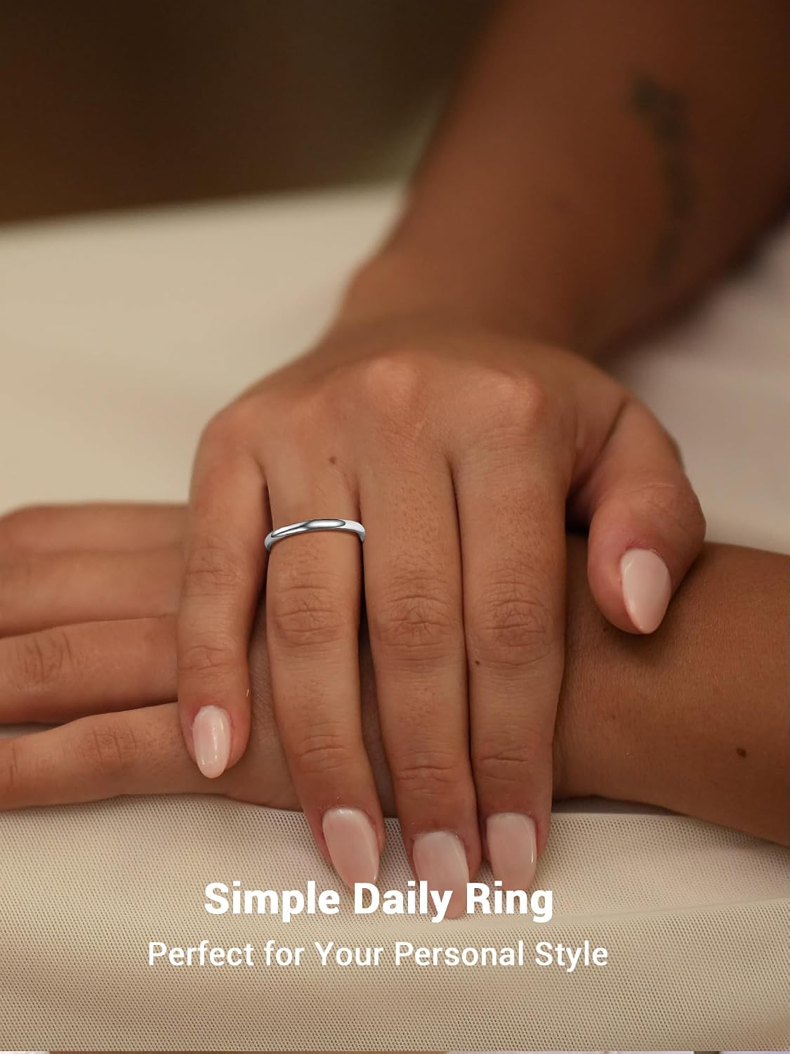 Detalle de PROSTEEL Bague simple en acier inoxydable 316L plaqué or pour homme/femme (anneau lisse, largeur 2–8 mm)