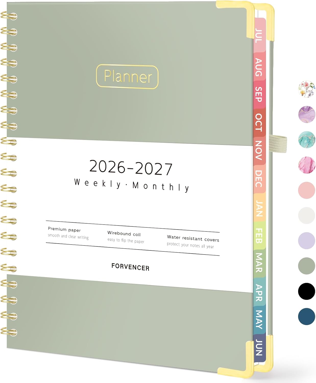 Detalle de Forvencer FCA0543 Academic Planner, July 2026–June 2027, 8.5 x 11-Inch