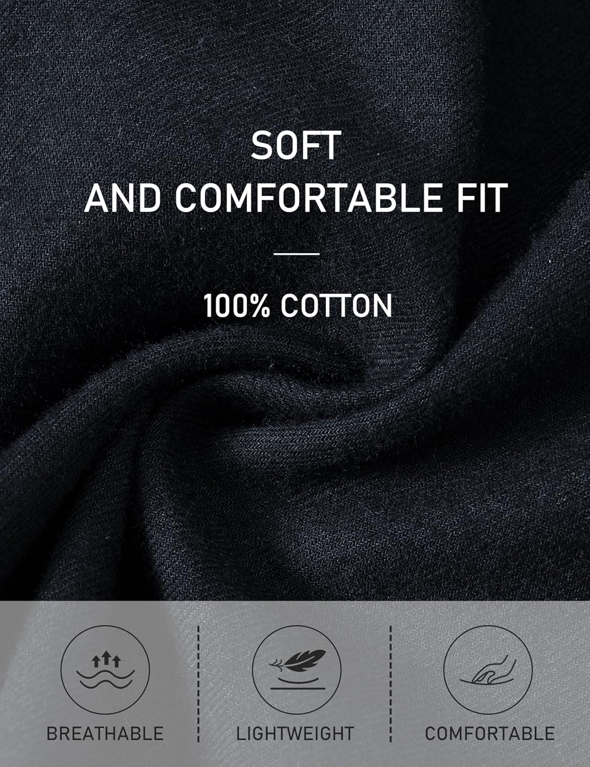 Thumbnail 4 de MoFiz Pyjama homme en coton 100% : ensemble hiver haut boutonné col V et pantalon