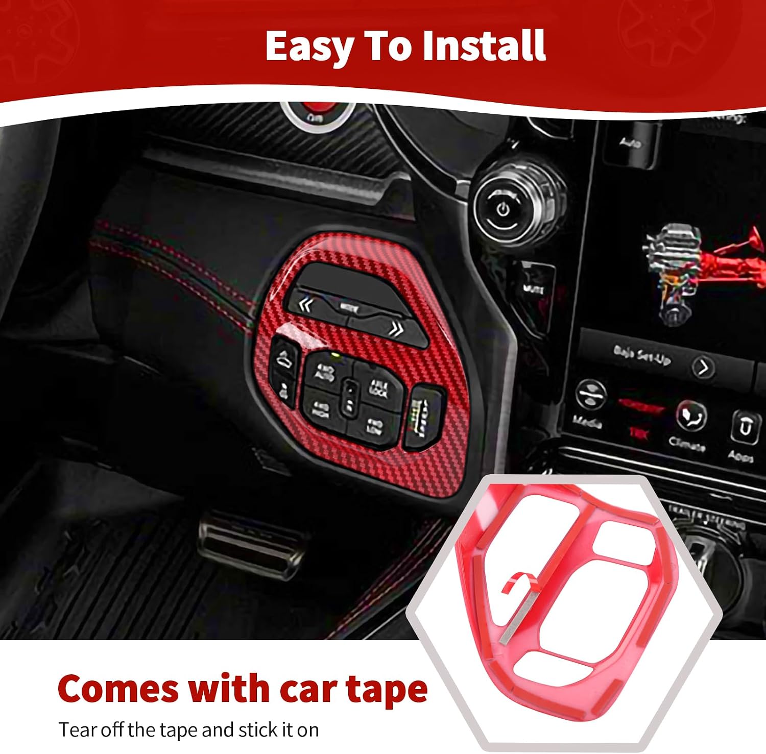 Detalle 1 de JOSHELA RAM TRX Control Panel Trim Cover 2-Piece