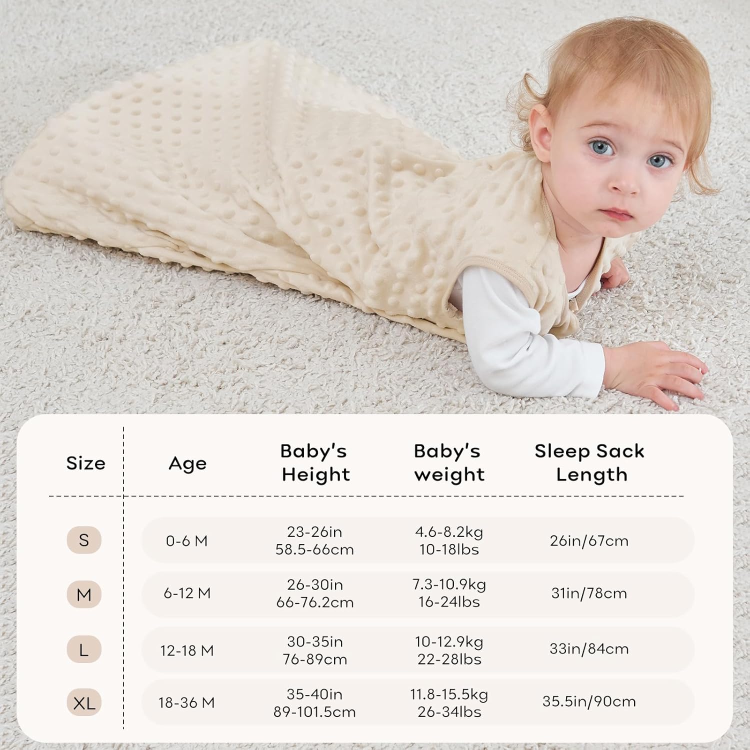 Thumbnail 5 de Unnivoll Schlafsack Baby 1.5 Tog – 0–6 Monate, 2er Pack, 67 cm (Kaffee)