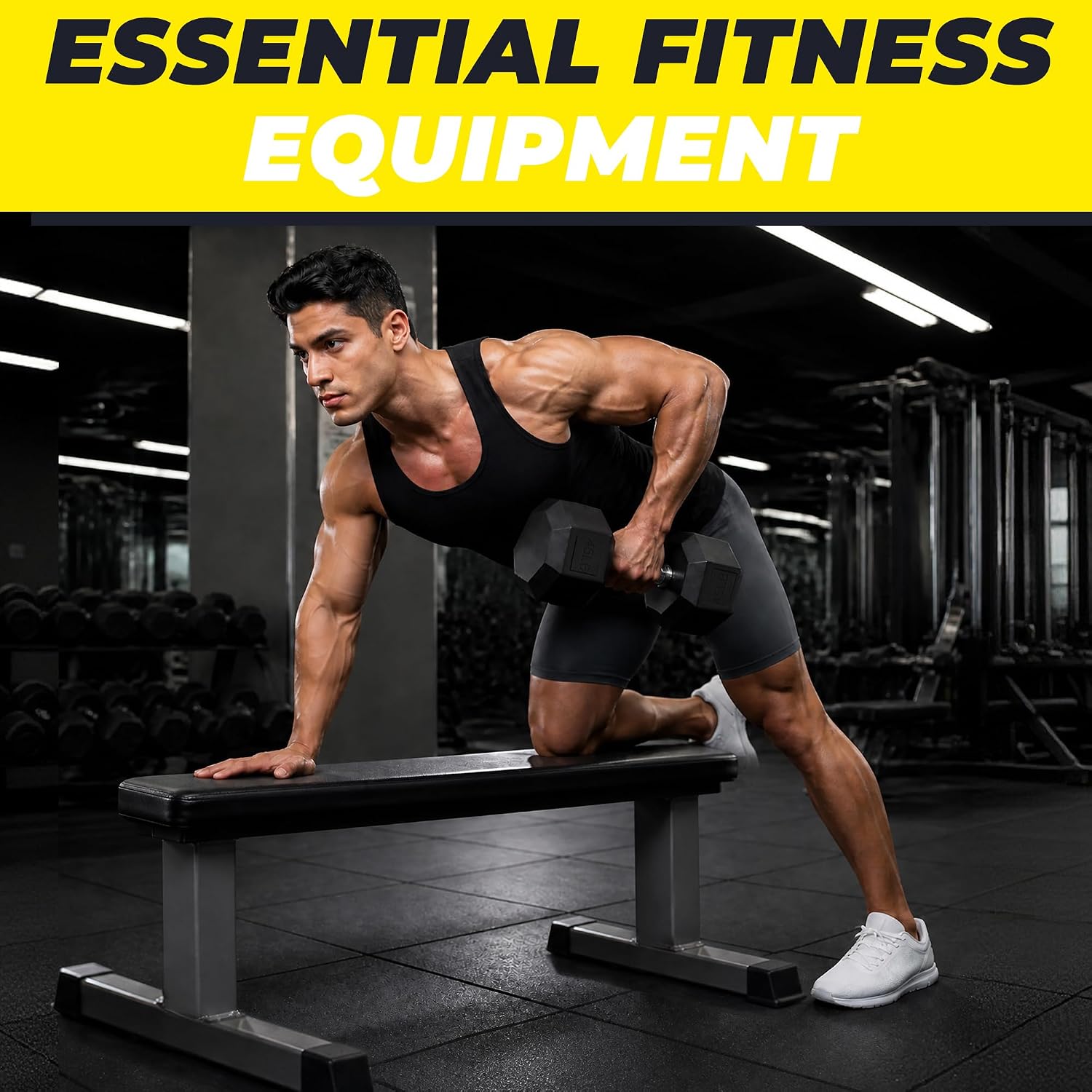 Thumbnail 6 de HULKFIT HF-SF2TRY-DB-20P-NEW1 Hex Dumbbells, 20 lb Pair, Rubber-Coated
