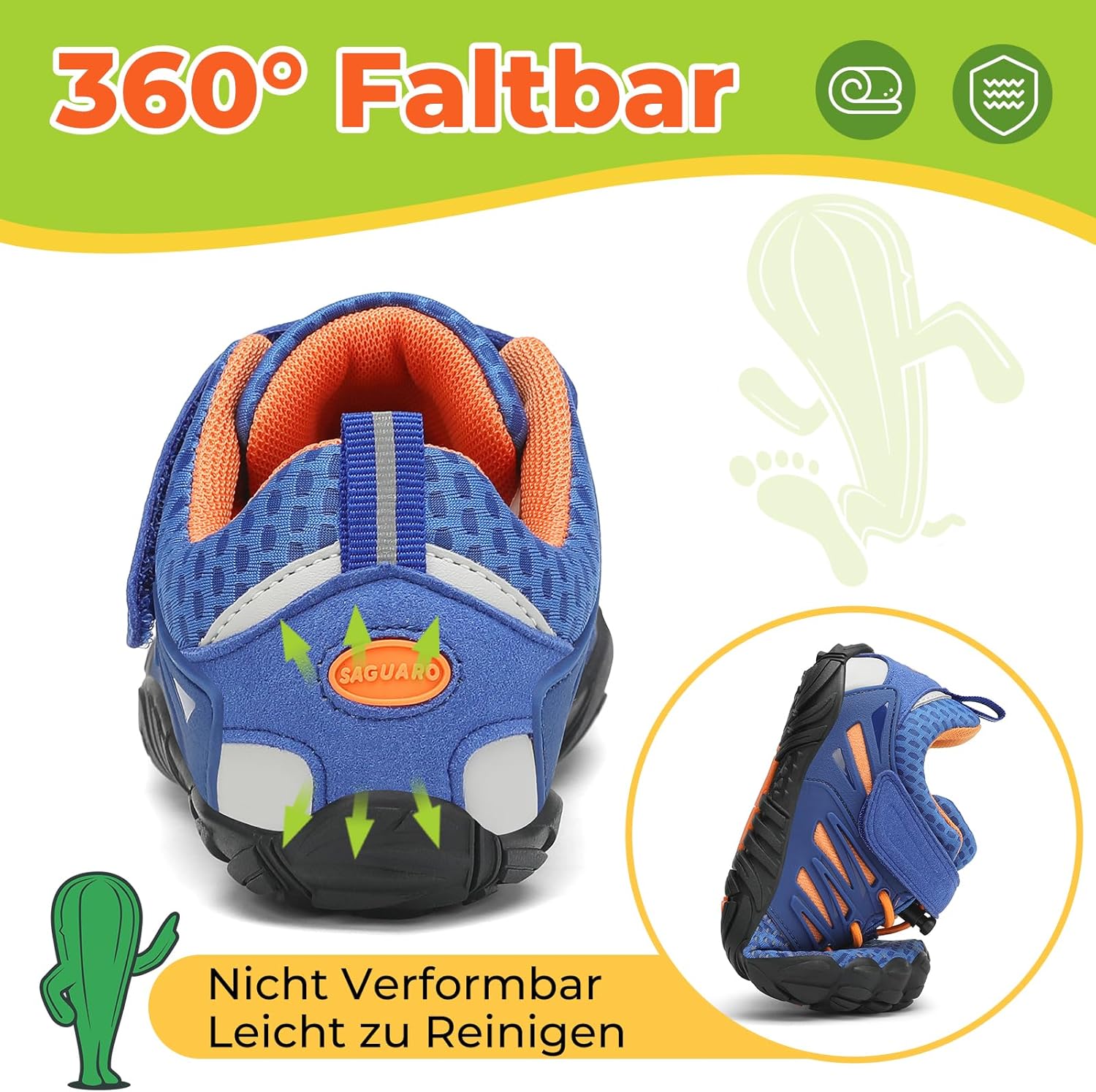 Detalle 2 de SAGUARO Barfußschuhe Kinder – Barfußschuhe, schnell trocknend, Gr. 24–36