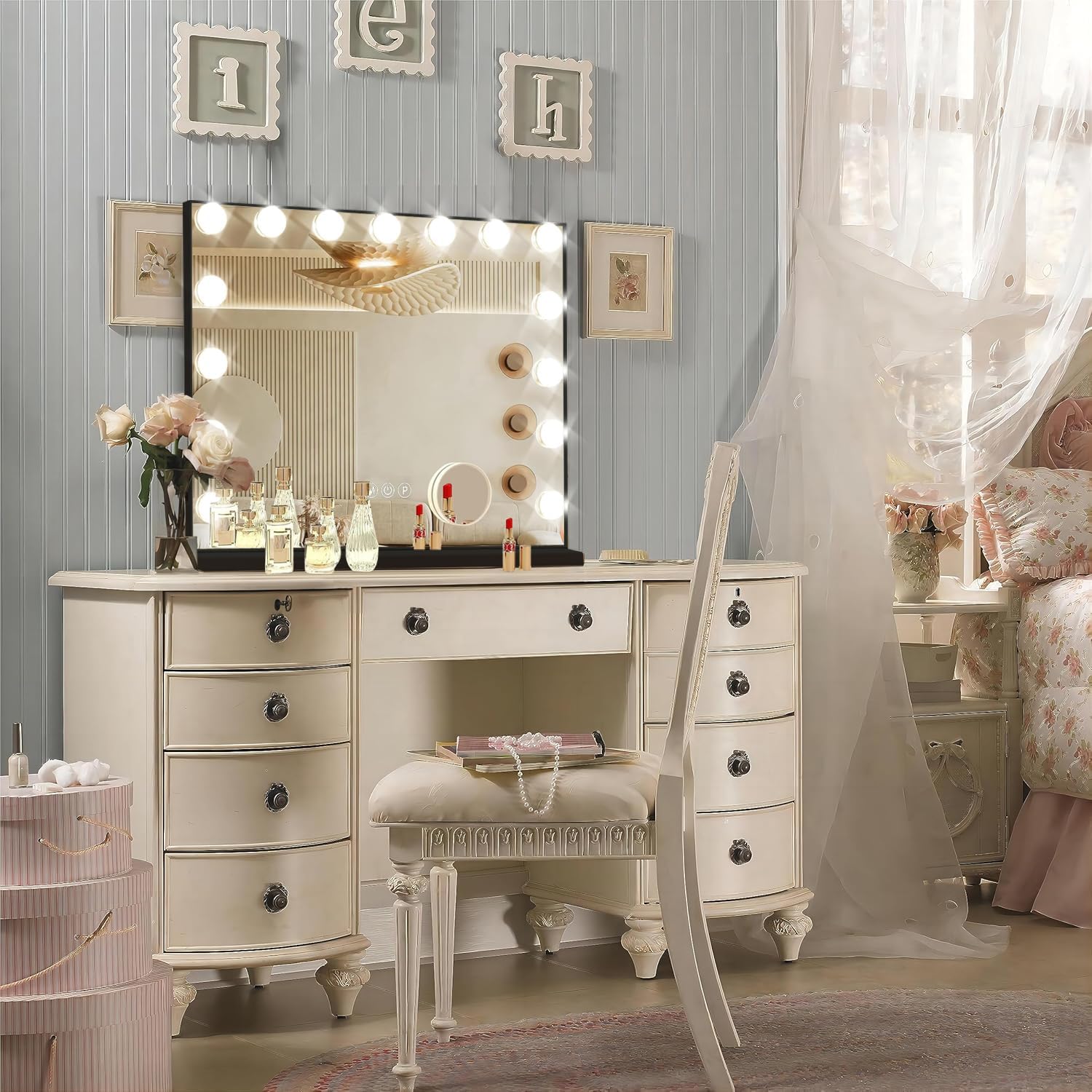 Detalle 2 de Ratsamee Hollywood Vanity Mirror 23" x18" ๐