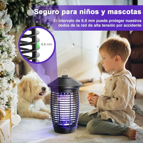 Detalle de PALONE Lámpara Antimosquitos 4500V 20W UV – Protección eficaz para interior y exterior
