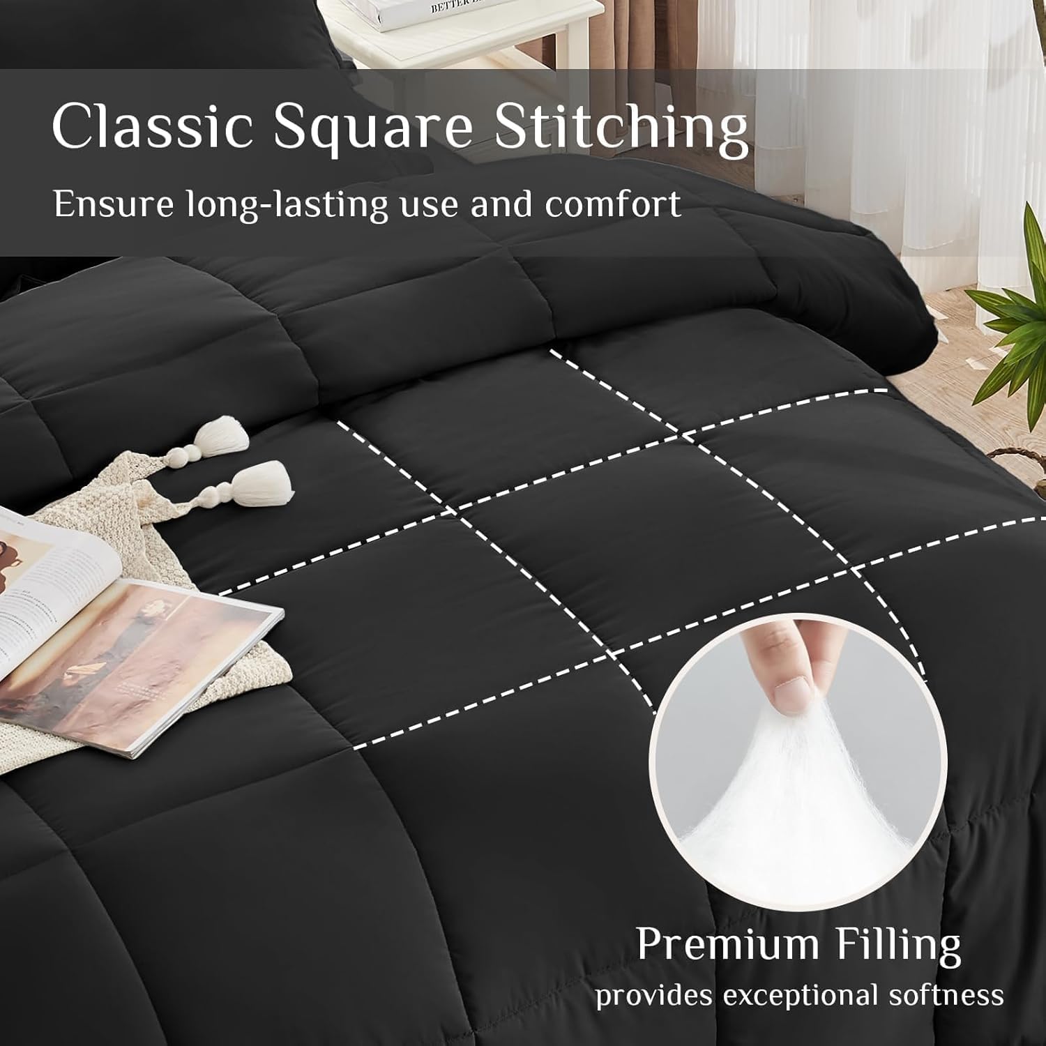 Thumbnail 2 de JOLLYVOGUE California King Comforter Set — 7-piece