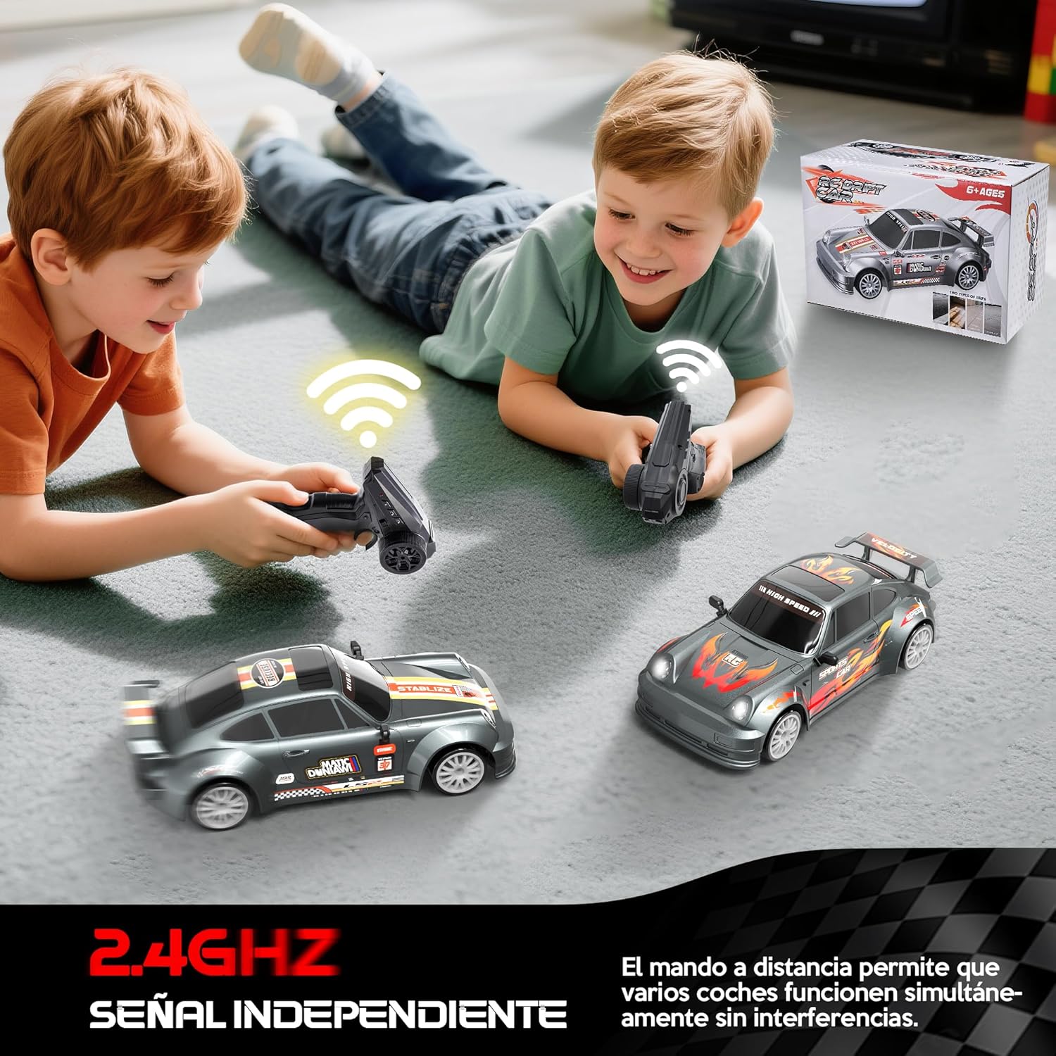 Thumbnail 2 de HappyGoLucky Coche RC Drift Car 1:24 10-15 km/h