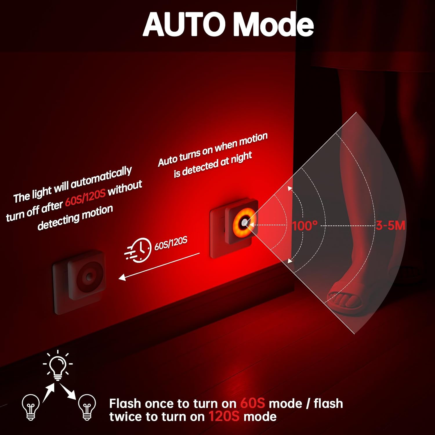 Detalle 2 de Nachtlicht Steckdose mit Sensor 12 LED, 2er-Set
