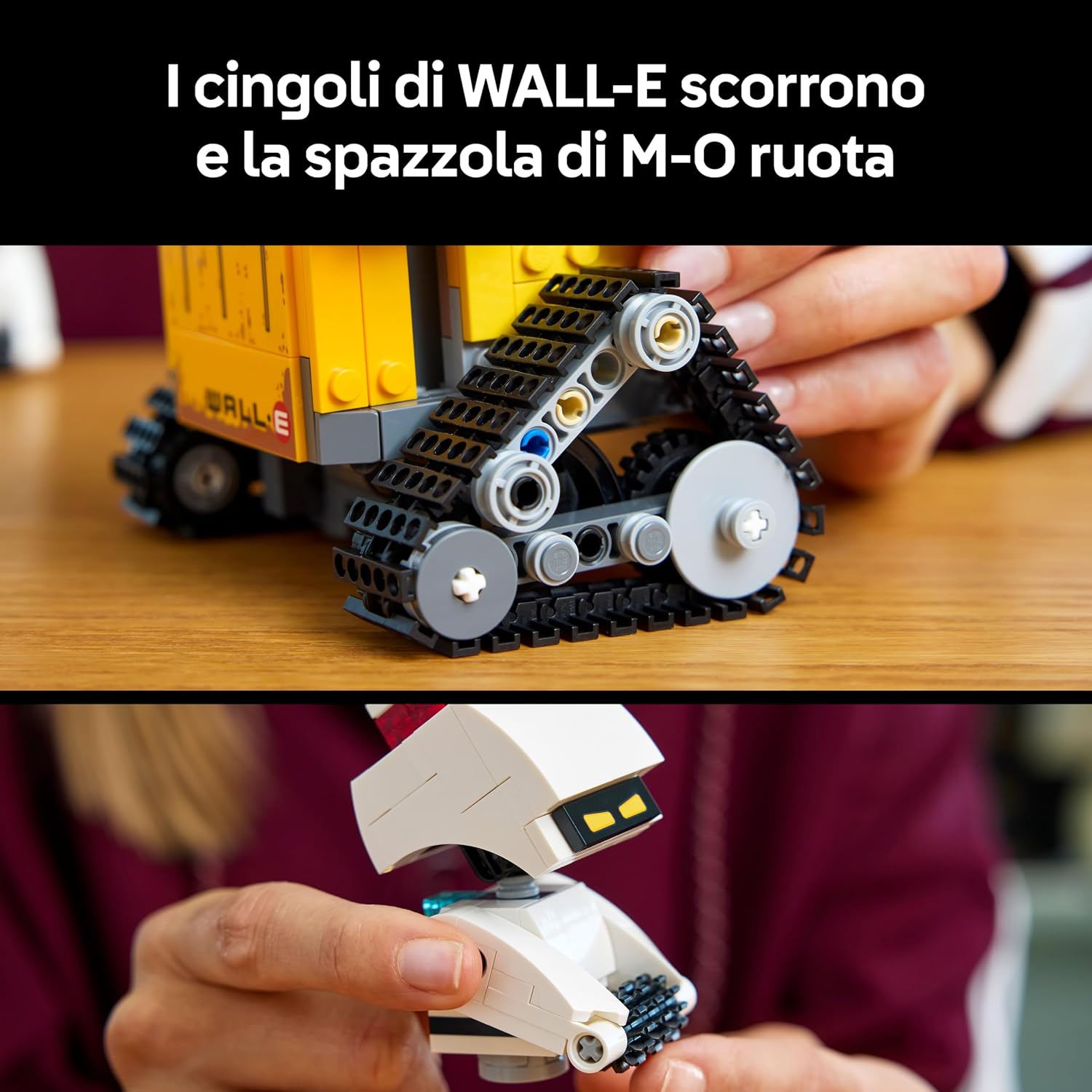 Detalle de LEGO Disney Pixar WALL-E e EVE – Kit di Modellismo per Adulti da Esposizione (43279)