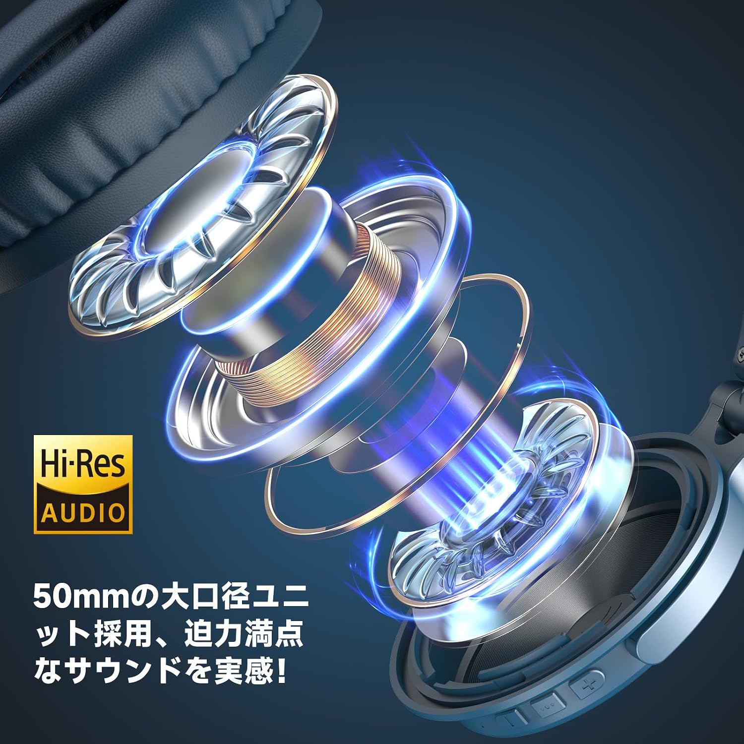 Detalle de OneOdio Pro C ワイヤレスヘッドホン 最大110時間再生・有線対応・マルチポイント
