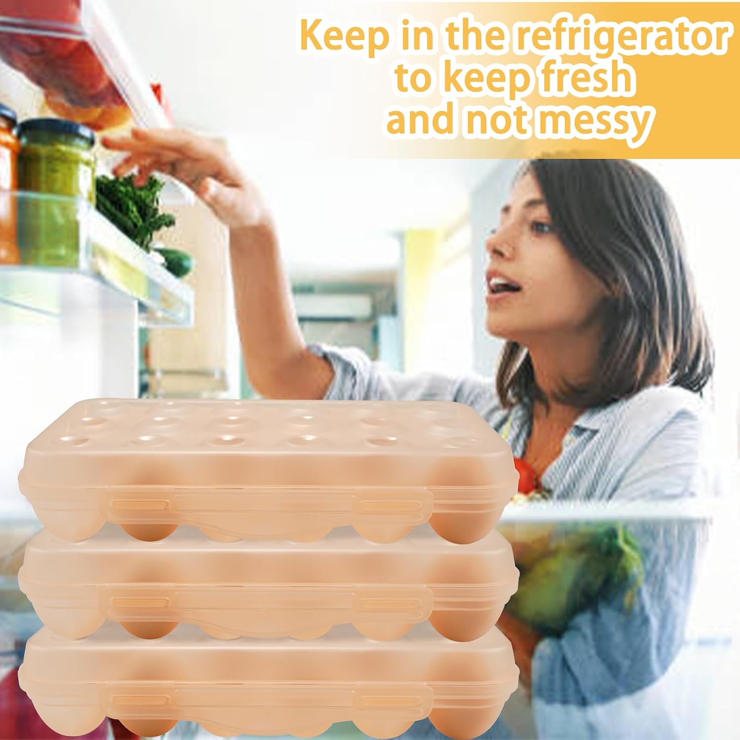 Detalle de VolksRose Egg Storage Container for 18 Eggs