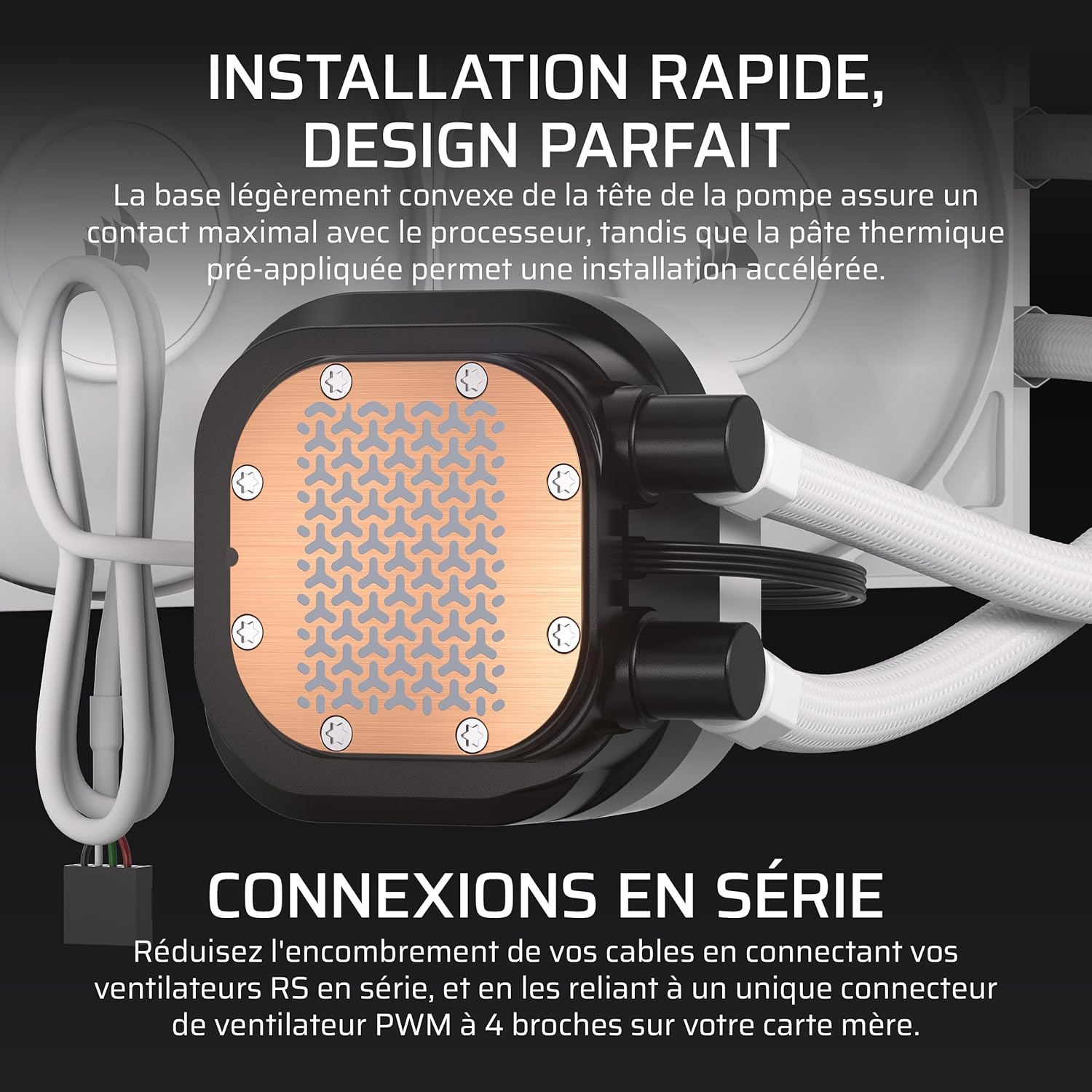 Thumbnail 3 de CORSAIR NAUTILUS 240 RS LCD Watercooling pour CPU – LCD 5,3 cm, radiateur 240 mm, blanc