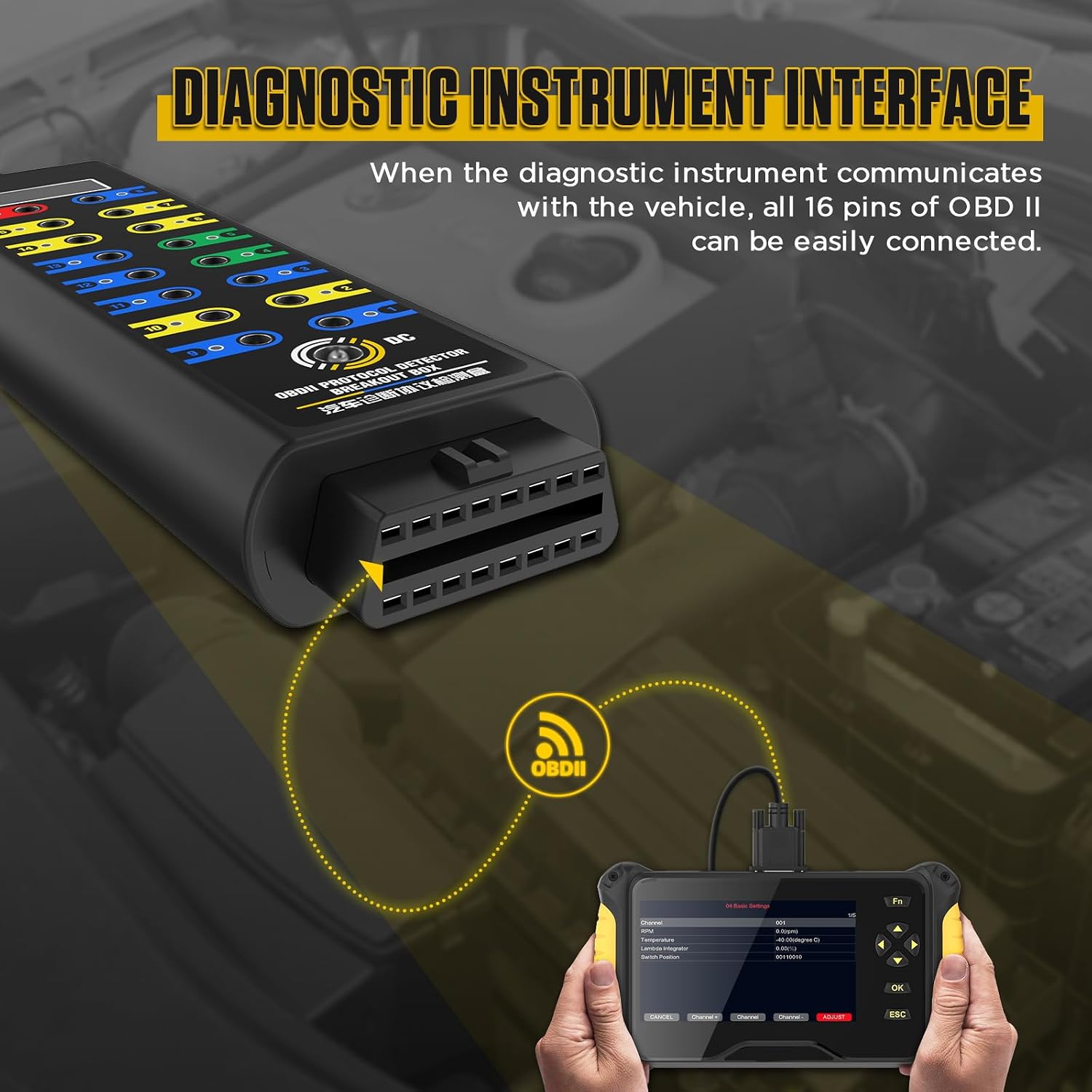 Thumbnail 6 de Detector de protocolo OBD2 Breakout Box 17,7 pulgadas