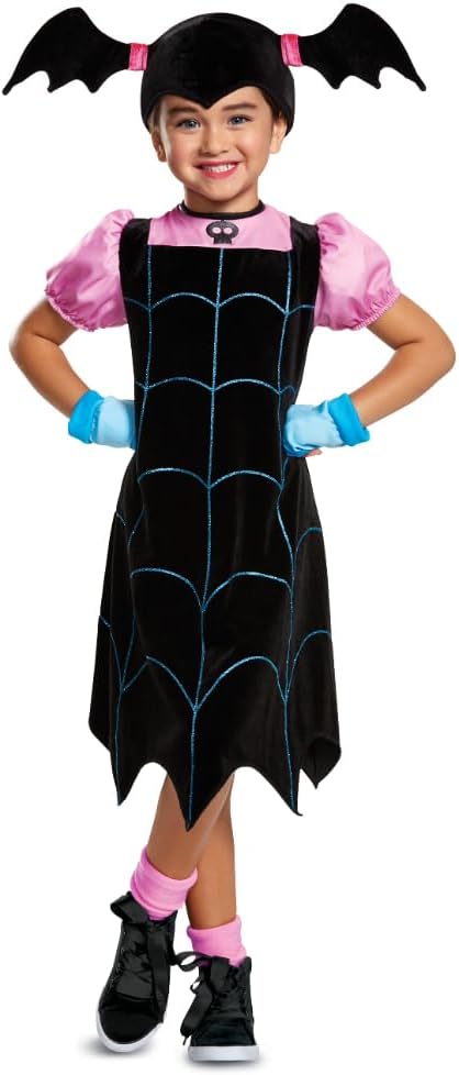Detalle de Disguise Disney Vampirina verkleedkostuum voor meisjes met jurk en accessoires
