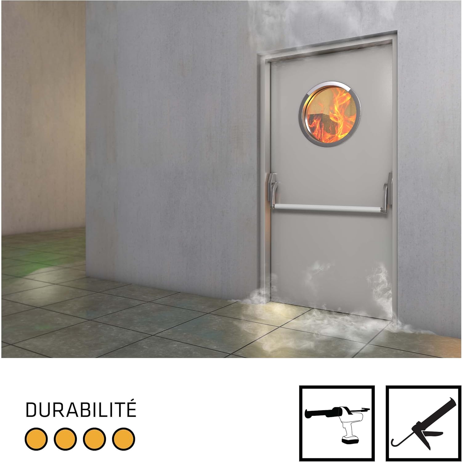 Thumbnail 4 de Sika Sikasil 670 Fire Gris – Mastic silicone résistant au feu jusqu’à 4 h, 300 ml