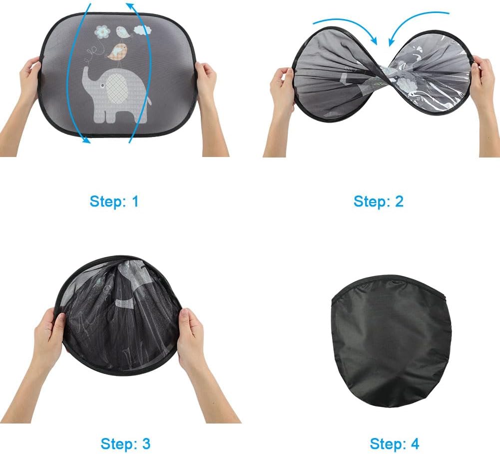 Thumbnail 3 de URAQT 2-Pack Car Sun Shade for Baby, static cling side window UV sun visor (44 × 36cm)