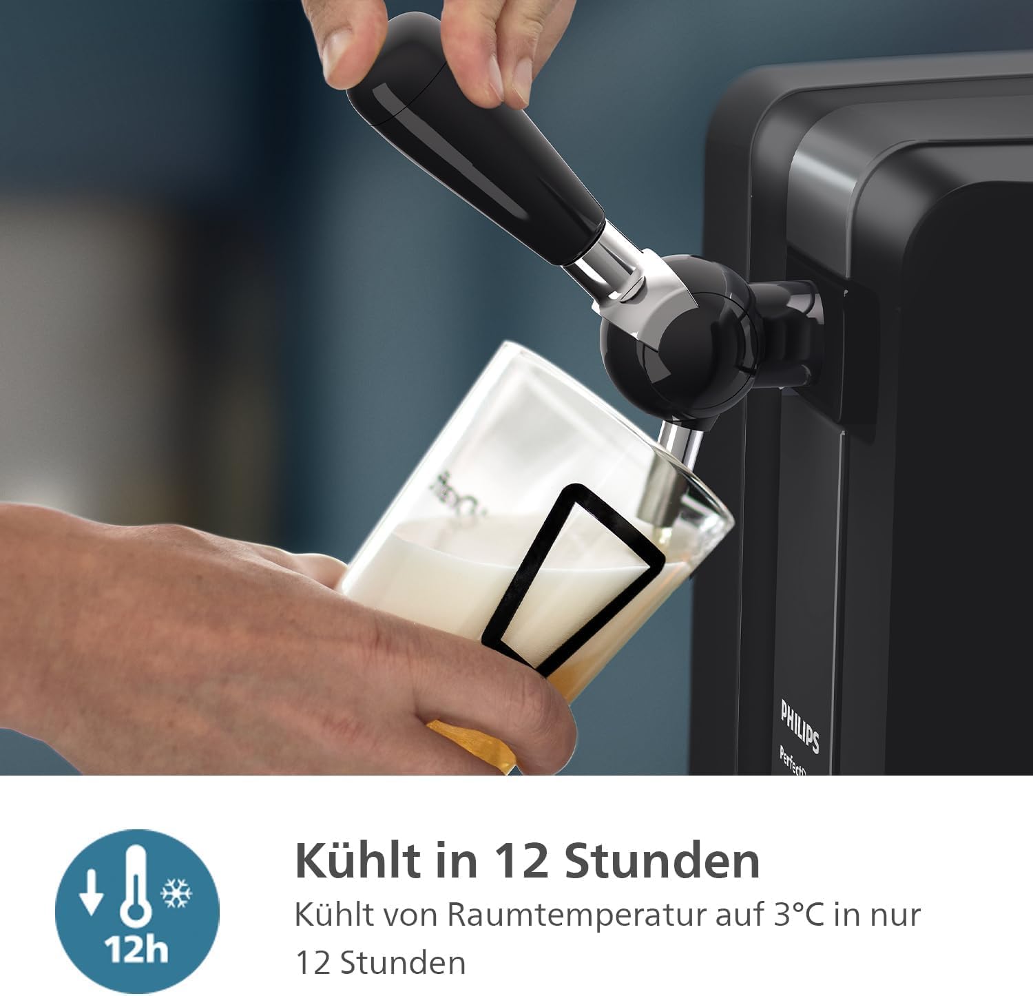 Detalle de Philips PerfectDraft Bierzapfanlage Schwarz – Frisch vom Fass, bis zu 30 Tage