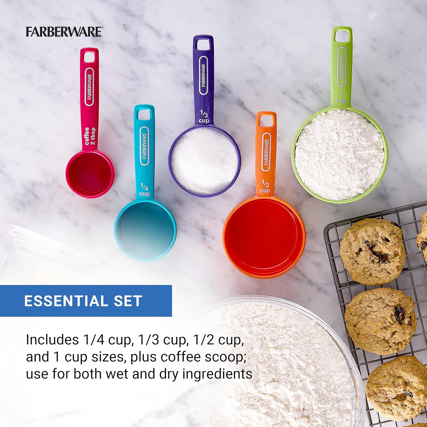 Detalle 2 de FARBERWARE 5-Piece Measuring Cups 📏